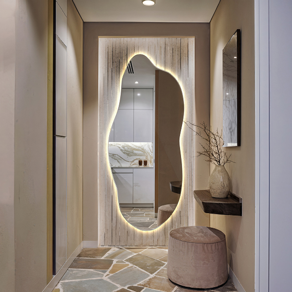 Nepravidelne led zrkadlo 35x80 cm