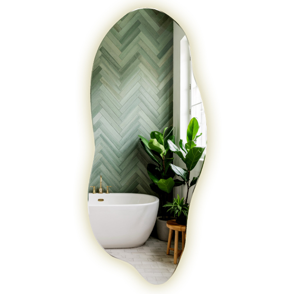 Nepravidelne led zrkadlo 35x80 cm