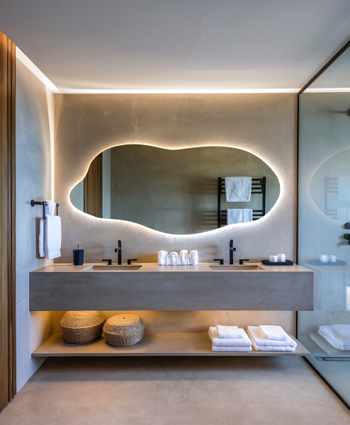 Nepravidelne led zrkadlo 40x90 cm