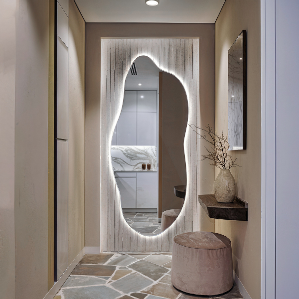 Nepravidelne led zrkadlo 40x90 cm