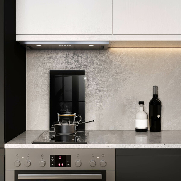 Kuchynská doska veľká zo skla Pohár horúcej kávy