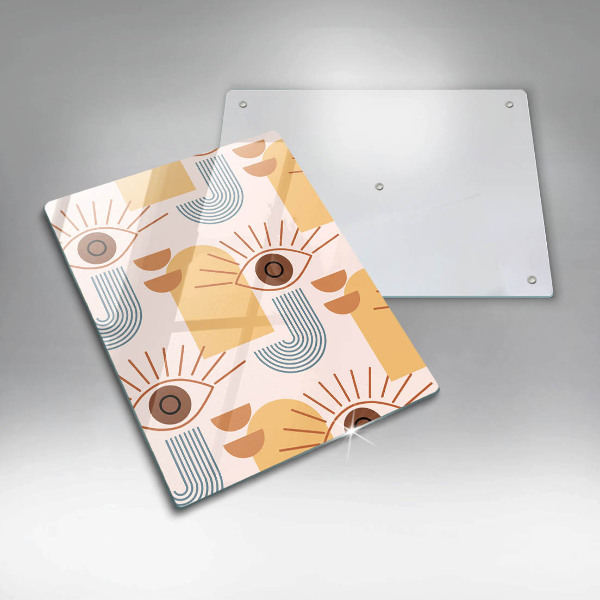 Kuchynská doska veľká zo skla Boho vzor očí