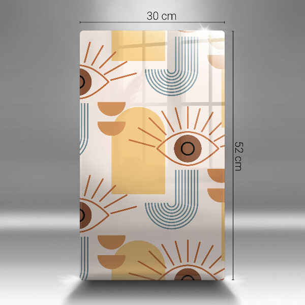 Kuchynská doska veľká zo skla Boho vzor očí