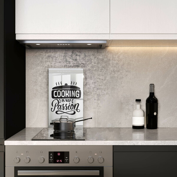 Kuchynská doska veľká zo skla Cooking is my passion