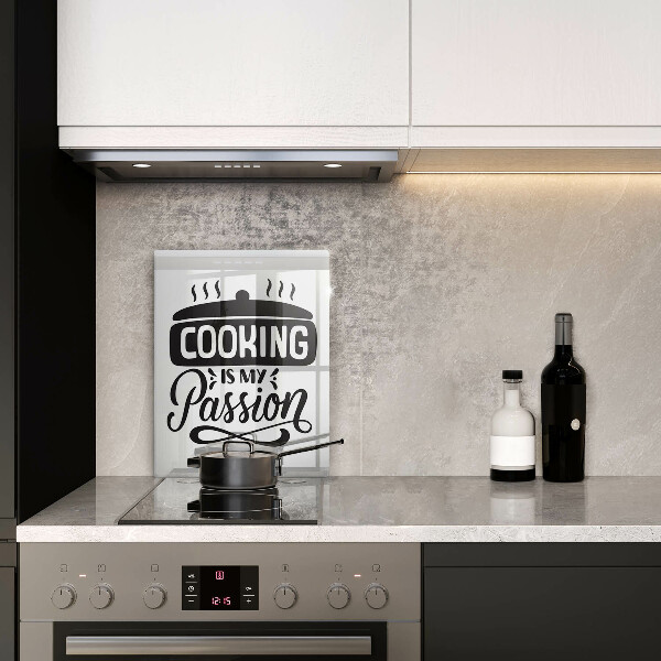 Kuchynská doska veľká zo skla Cooking is my passion