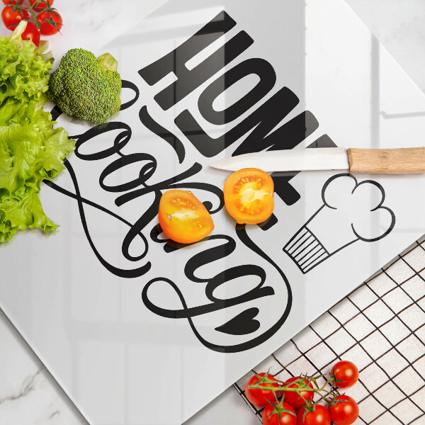 Kuchynská doska veľká zo skla Home cooking
