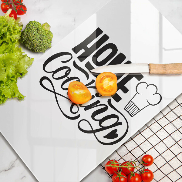 Kuchynská doska veľká zo skla Home cooking