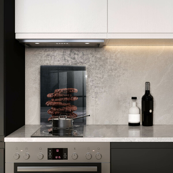 Kuchynská doska veľká zo skla Čokoládové sušienky