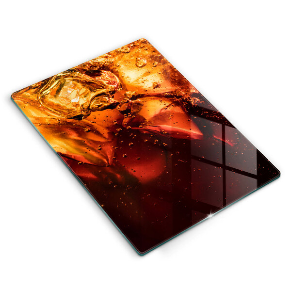 Kuchynská doska veľká zo skla Kolový nápoj s ľadom