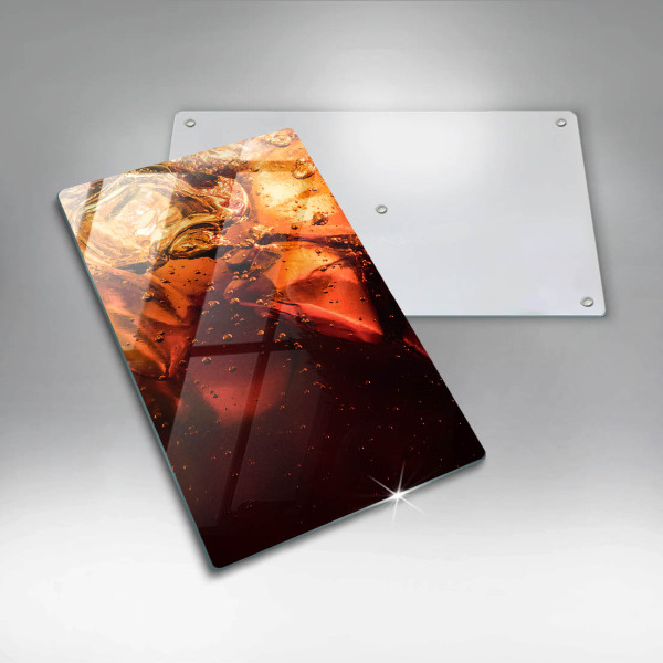 Kuchynská doska veľká zo skla Kolový nápoj s ľadom