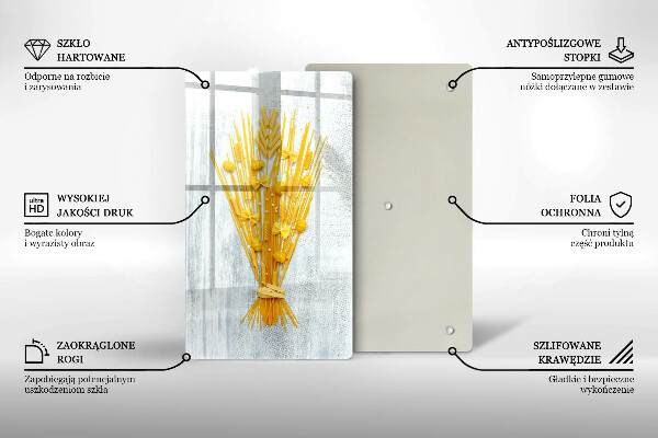 Kuchynská doska veľká zo skla Cestoviny