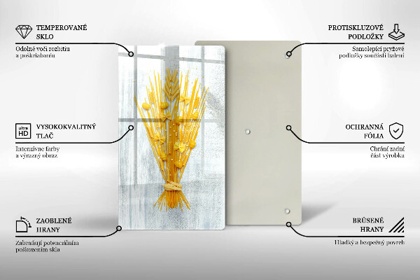 Kuchynská doska veľká zo skla Cestoviny