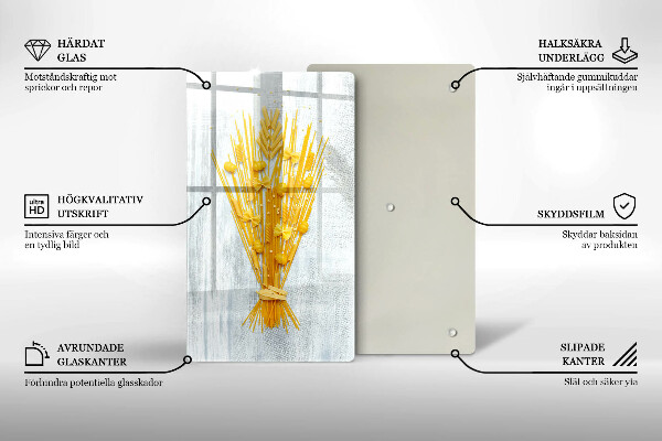 Kuchynská doska veľká zo skla Cestoviny