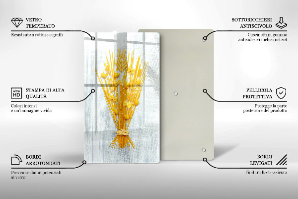 Kuchynská doska veľká zo skla Cestoviny