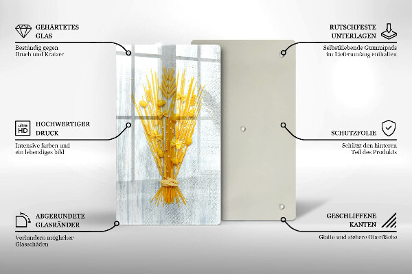 Kuchynská doska veľká zo skla Cestoviny
