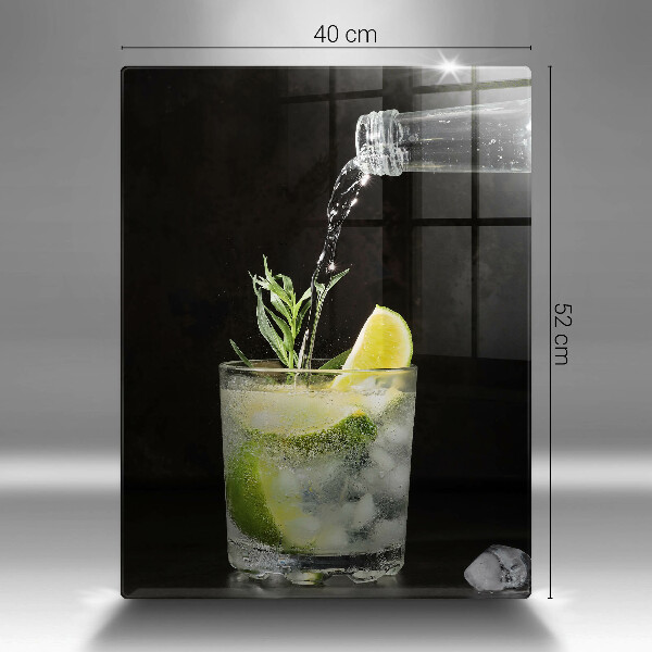 Kuchynská doska veľká zo skla Pohár vody