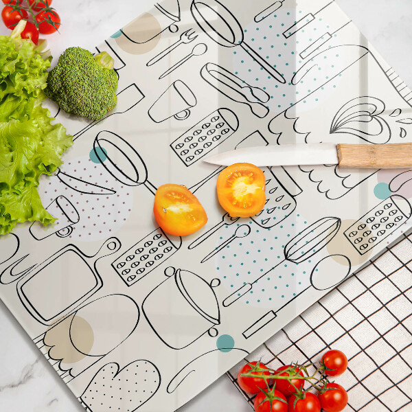 Kuchynská doska veľká zo skla Kuchynské doplnky