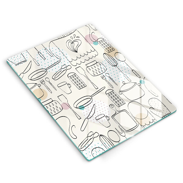 Kuchynská doska veľká zo skla Kuchynské doplnky