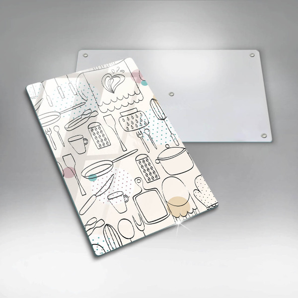 Kuchynská doska veľká zo skla Kuchynské doplnky