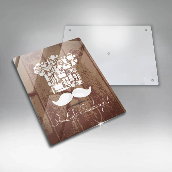 Kuchynská doska veľká zo skla I like cooking