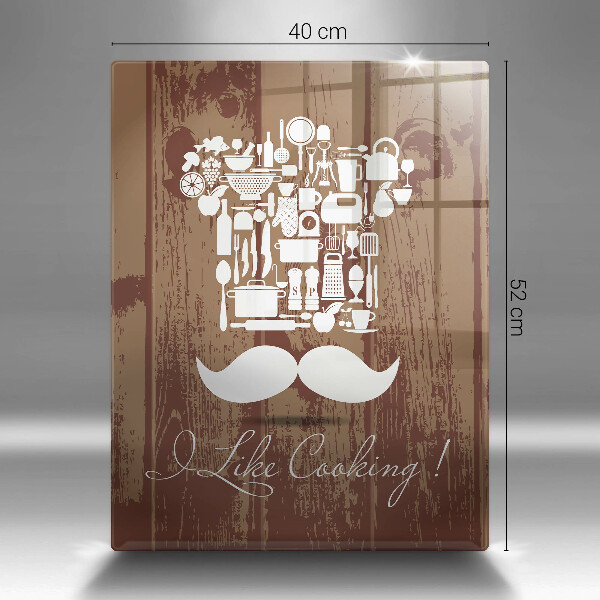 Kuchynská doska veľká zo skla I like cooking