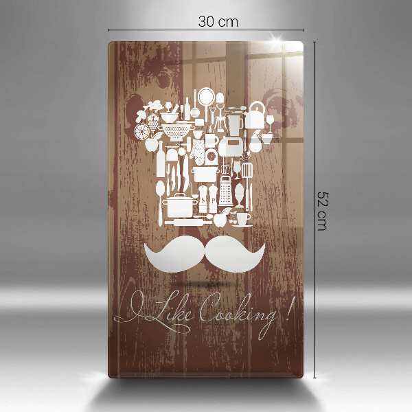 Kuchynská doska veľká zo skla I like cooking
