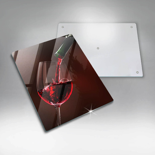 Kuchynská doska veľká zo skla Pohár vína