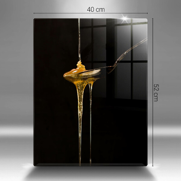 Kuchynská doska veľká zo skla Lyžička medu