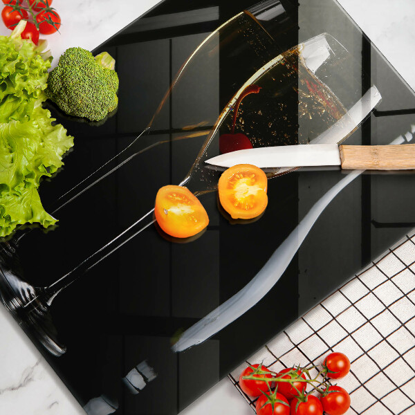 Kuchynská doska veľká zo skla Poháre na šampanské