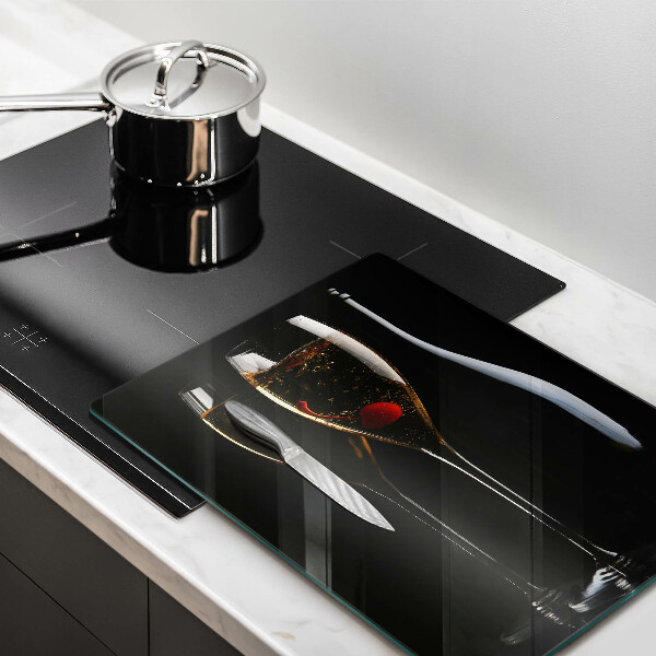 Kuchynská doska veľká zo skla Poháre na šampanské