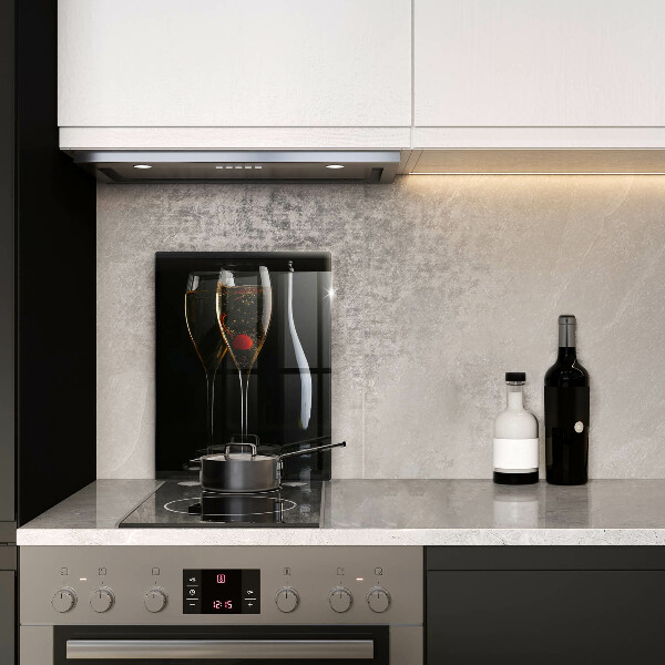 Kuchynská doska veľká zo skla Poháre na šampanské