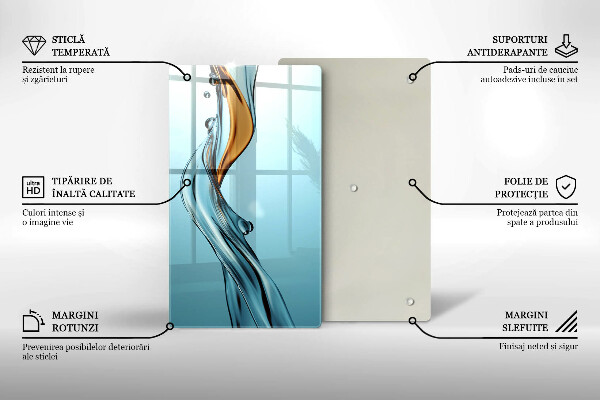 Kuchynská doska veľká zo skla Vodný skúter