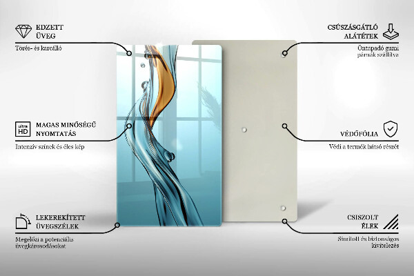 Kuchynská doska veľká zo skla Vodný skúter