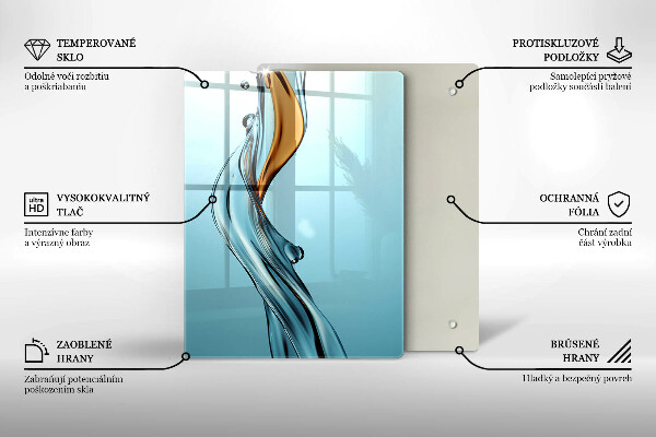 Kuchynská doska veľká zo skla Vodný skúter