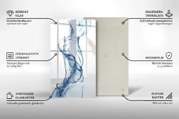 Kuchynská doska veľká zo skla Čistá voda