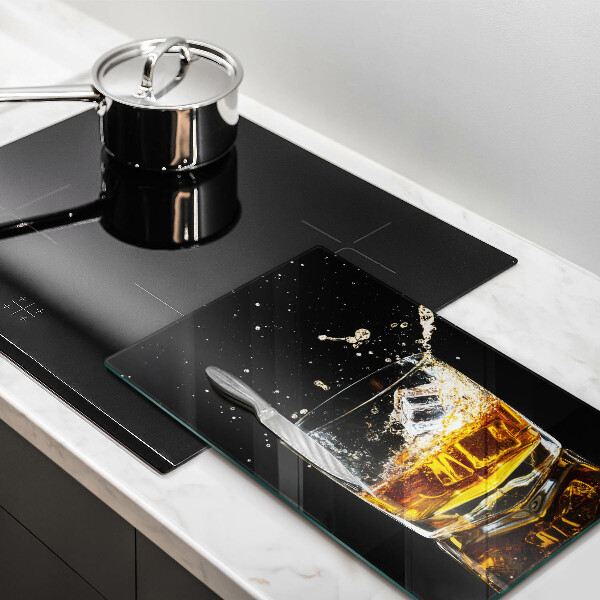 Kuchynská doska veľká zo skla Pohárik whisky