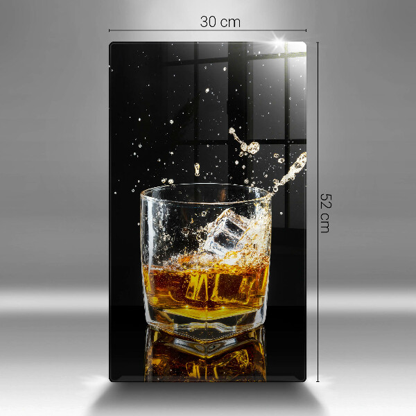Kuchynská doska veľká zo skla Pohárik whisky