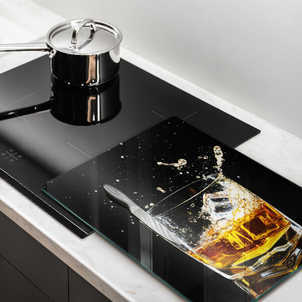 Kuchynská doska veľká zo skla Pohárik whisky