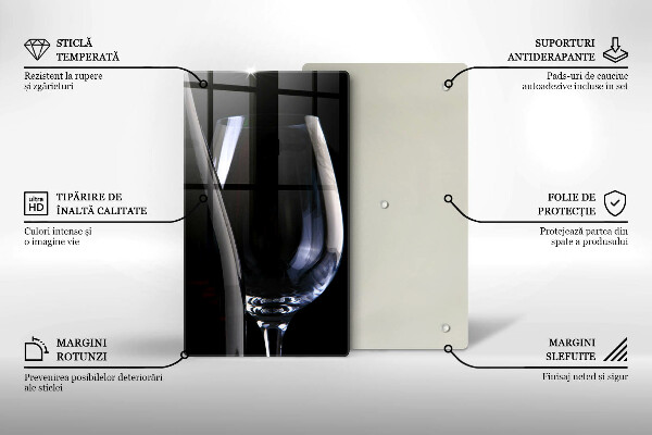 Kuchynská doska veľká zo skla Sklo a fľaša