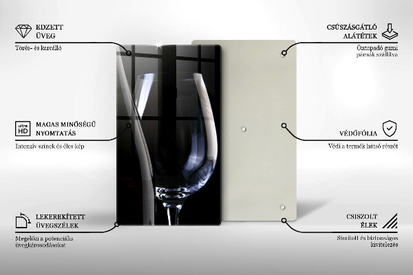 Kuchynská doska veľká zo skla Sklo a fľaša