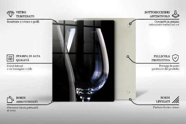 Kuchynská doska veľká zo skla Sklo a fľaša