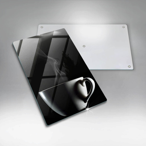 Kuchynská doska veľká zo skla Šálka čaju