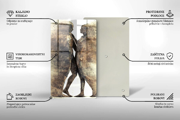 Kuchynská doska veľká zo skla Telá zamilovaných ľudí