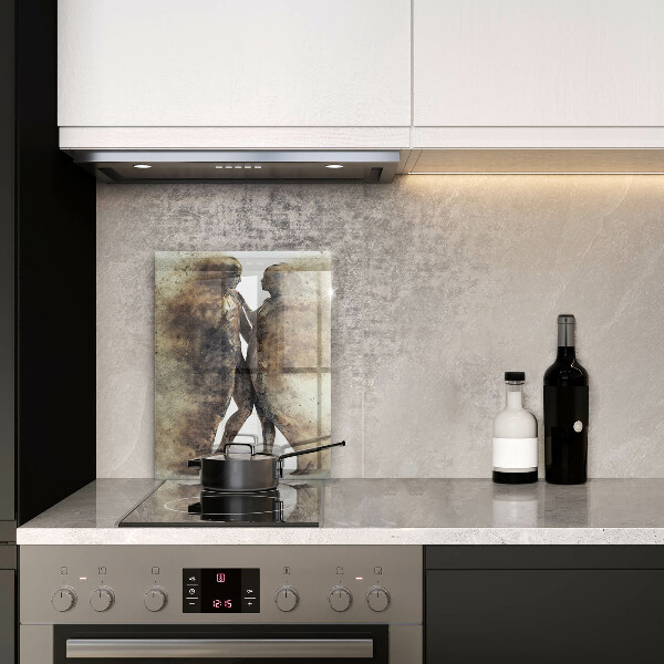 Kuchynská doska veľká zo skla Telá zamilovaných ľudí