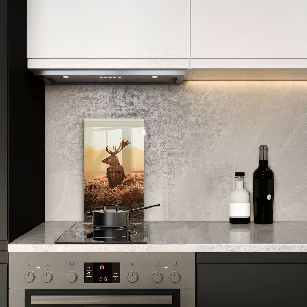 Kuchynská doska veľká zo skla Jeleň v poli