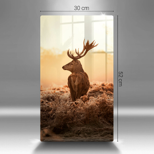 Kuchynská doska veľká zo skla Jeleň v poli