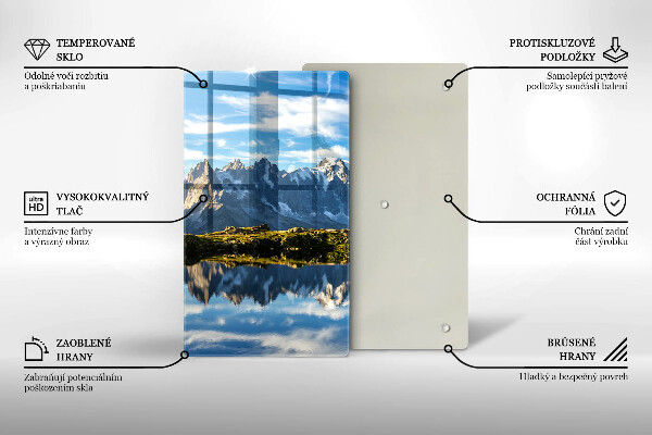 Kuchynská doska veľká zo skla Horská krajina