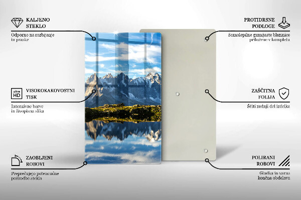 Kuchynská doska veľká zo skla Horská krajina