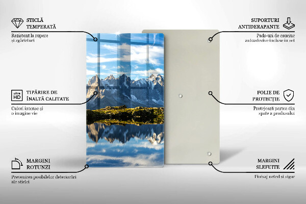 Kuchynská doska veľká zo skla Horská krajina