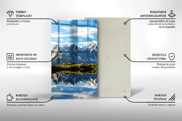 Kuchynská doska veľká zo skla Horská krajina